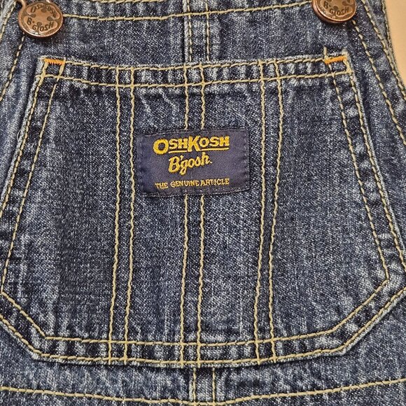 Oshkosh Bgosh Denim Overalls 18 Months Boys Vestbak Adjustable Straps Cotton Cla - Picture 6 of 8